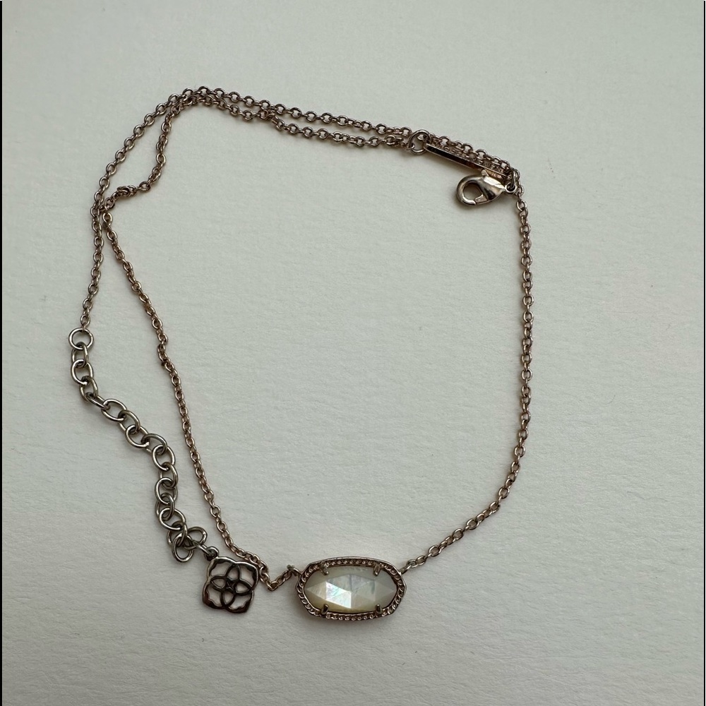 Elisa Rose Gold Pendant Necklace- Ivory